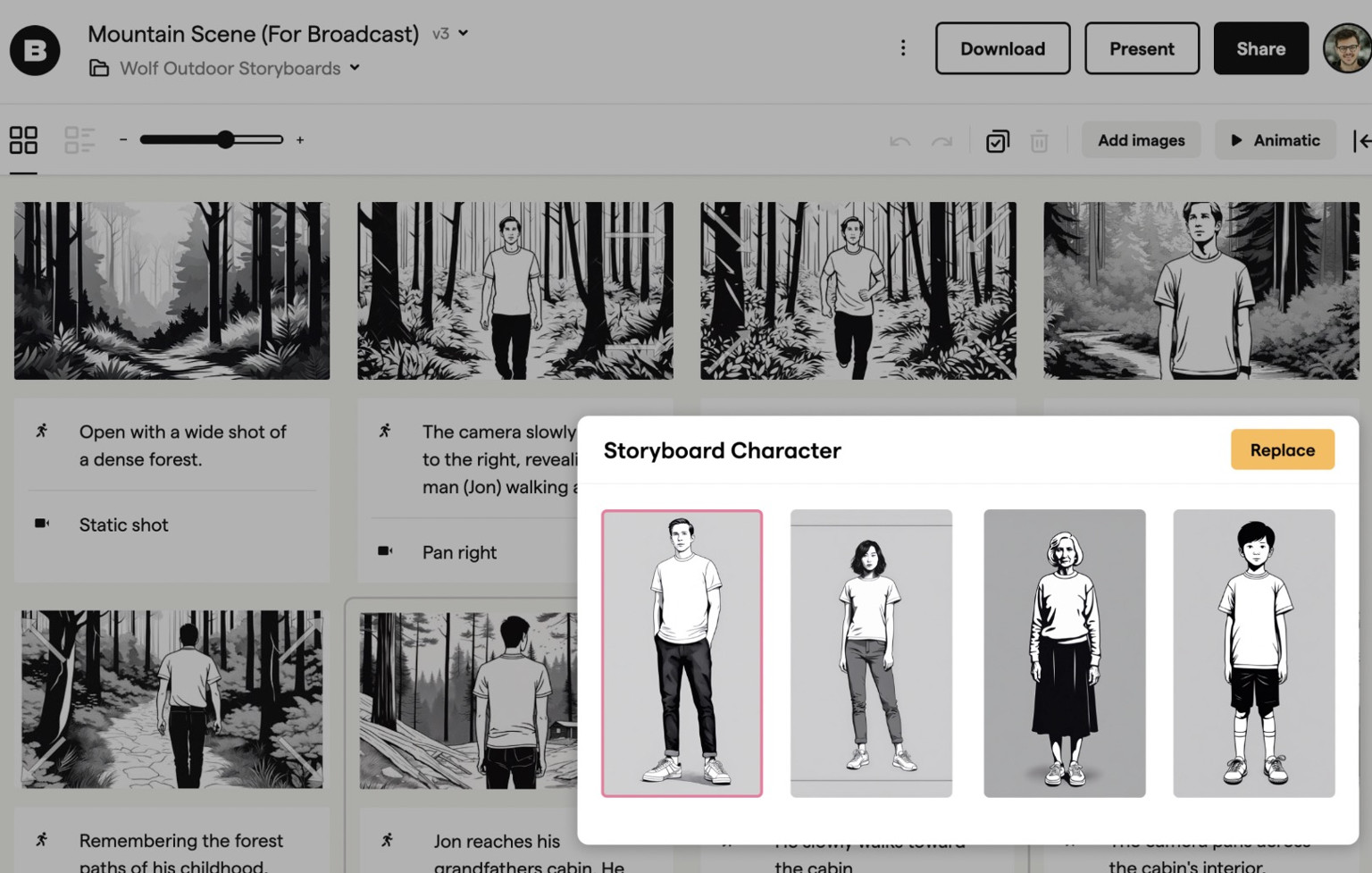 AI Character Creator Boords 2024-03-06 at 3.53.34 PM