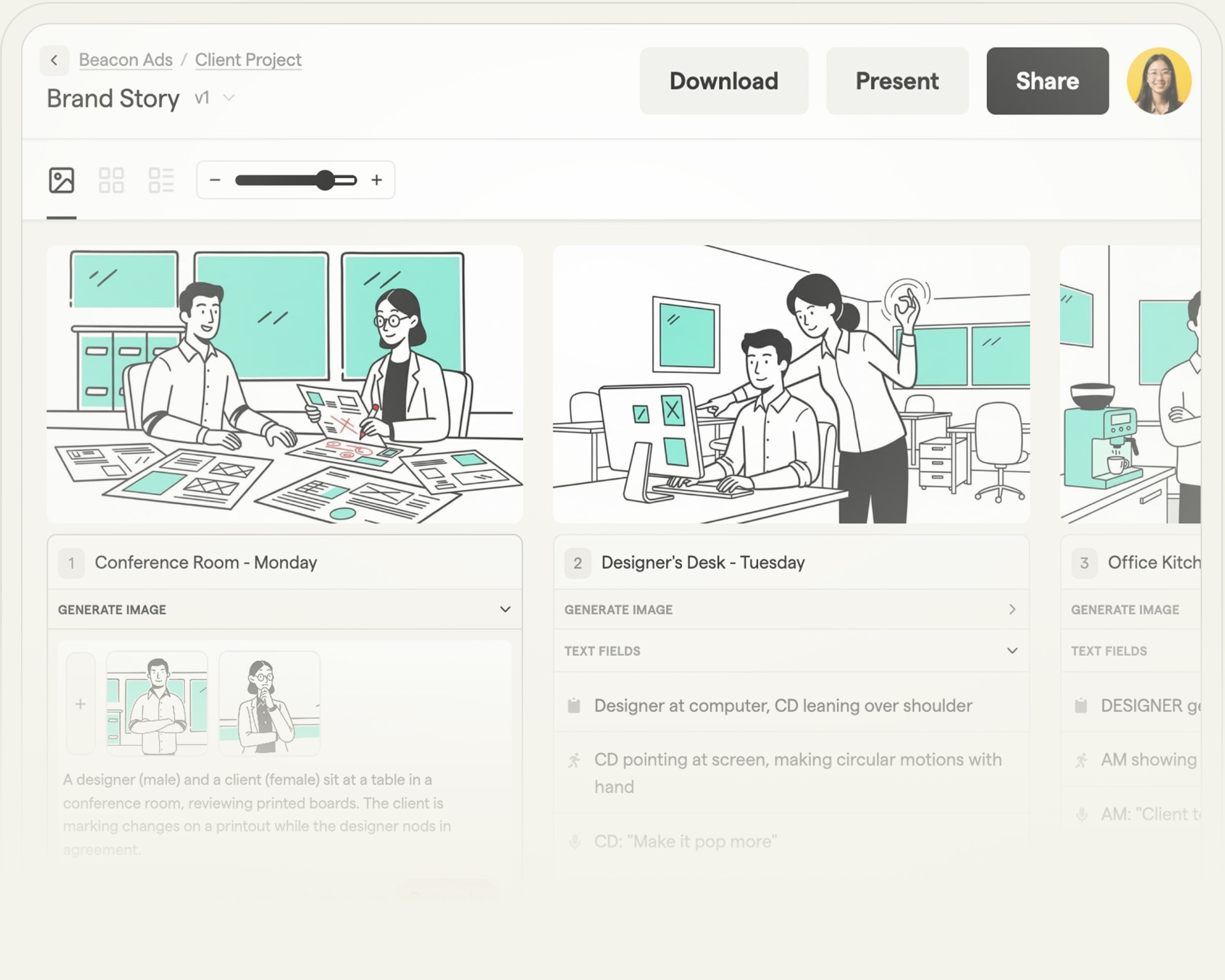 Boords AI Storyboard Generator Preview