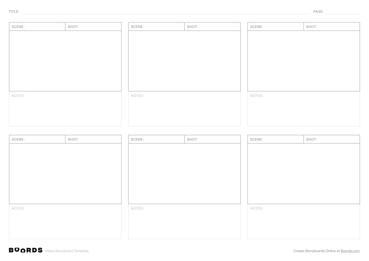 TV Commercial Storyboard Templates storyboard template preview